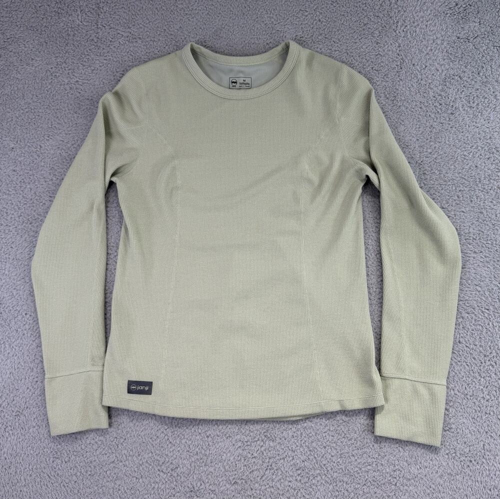 Janji men’s Waffleloft Long Sleeve Thermal Tee Sz Medium Thumbholes Green